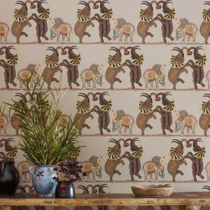 Papier peint vintage inspiré des designs africains uniques