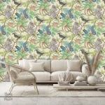 Papier peint inspiré de la nature, ambiance jungle animalière