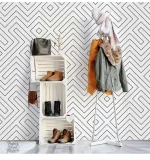 Papier peint géométrique asymétrique au design moderne