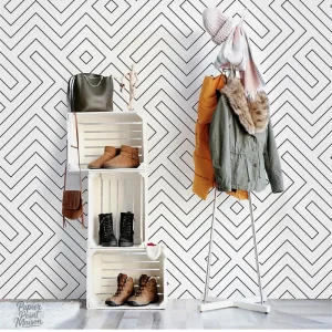 Papier peint géométrique asymétrique au design moderne