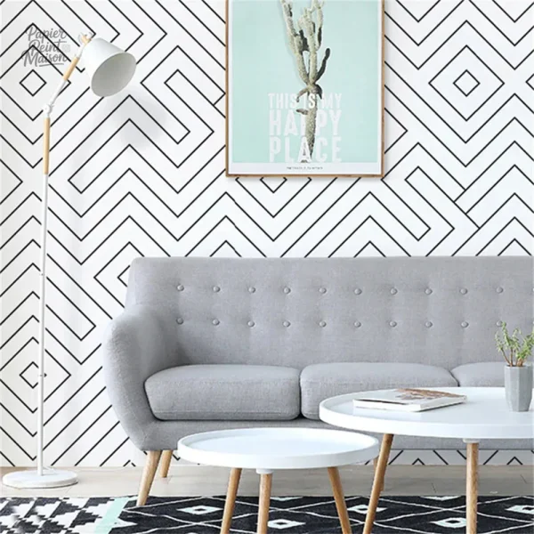 Motif asymétrique élégant pour décoration intérieure