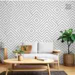 Papier peint tendance avec motifs abstraits géométriques