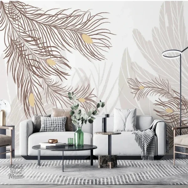 Design de papier peint inspiré par la nature et le feuillage