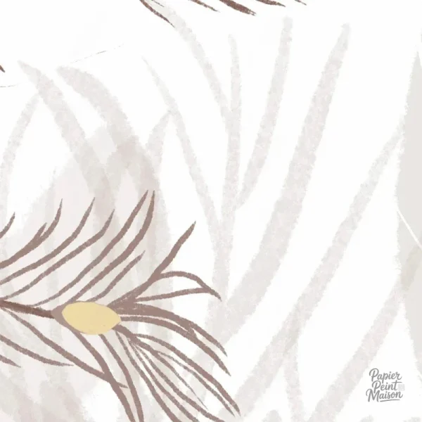 Papier peint au motif végétal pour une ambiance fraîche et apaisante