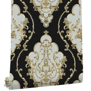 Papier peint baroque avec motifs contemporains