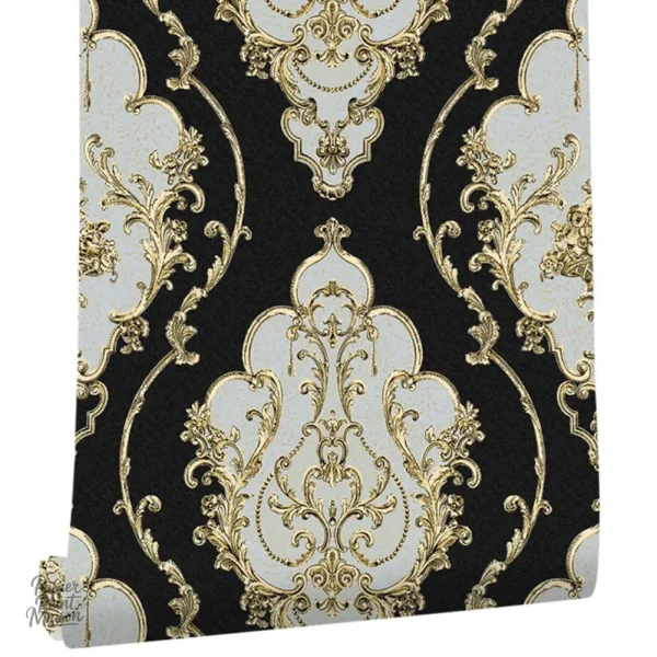 Papier peint baroque avec motifs contemporains