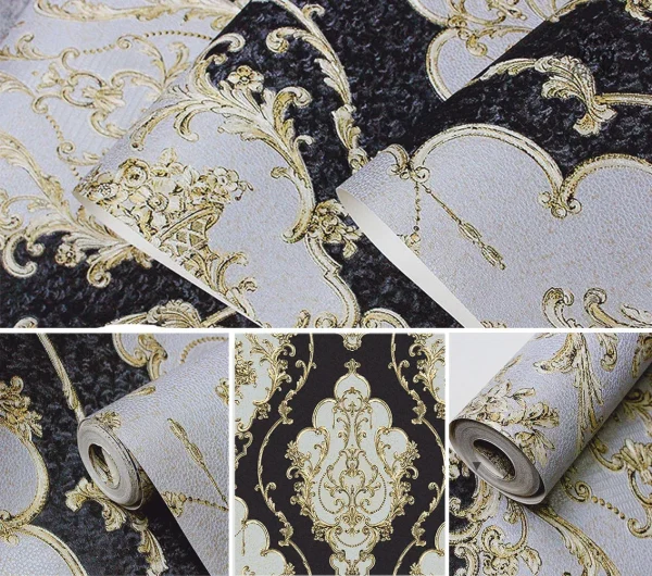 Papier peint tendance avec touches baroques modernes