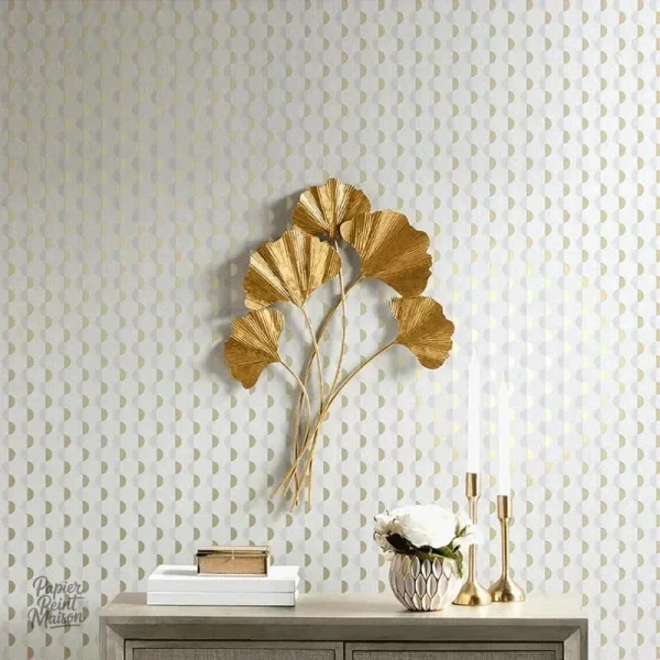 Papier peint blanc moderne pour un décor élégant