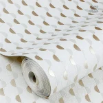 Design épuré en papier peint blanc, style contemporain