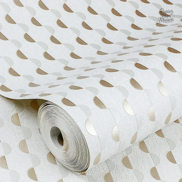 Design épuré en papier peint blanc, style contemporain