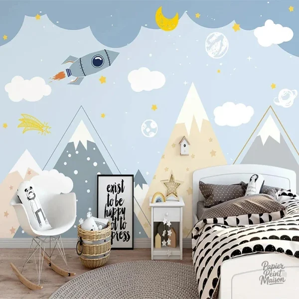 Décoration murale bleue pour garçon
