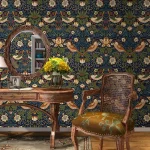 Papier peint bohème fleuri avec motifs colorés