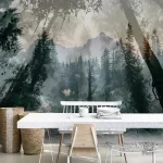 Détails de papier peint inspiré par la texture du bois