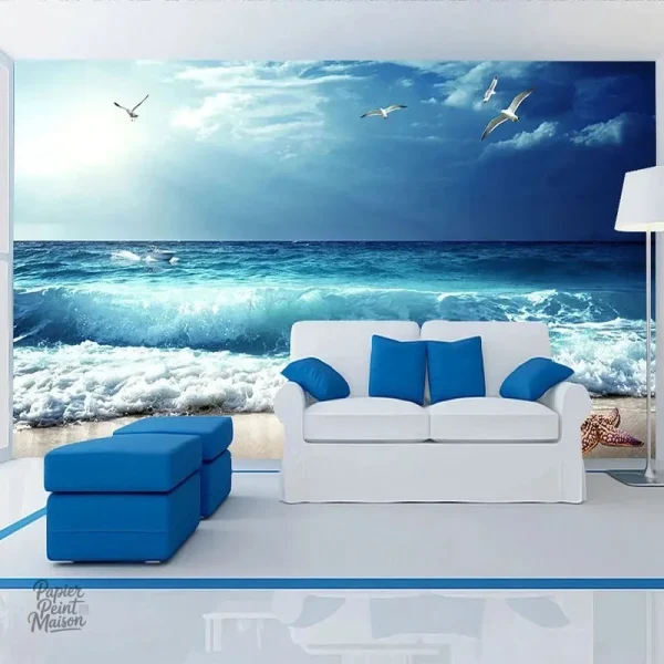 papier-peint-bord-de-mer-1 Papier peint Bord de Mer pour une ambiance maritime