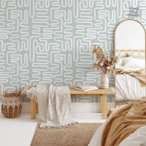 Papier peint design pour un escalier contemporain