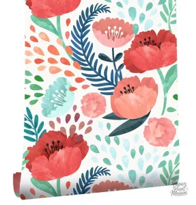 Papier peint tendance pour décoration intérieure de fille