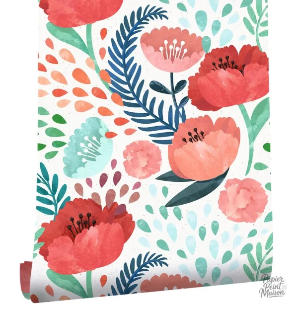 Papier peint tendance pour décoration intérieure de fille