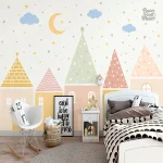 Papier peint pour chambre d'enfant avec motifs ludiques