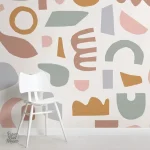 Papier peint abstrait pour chambre d'enfant