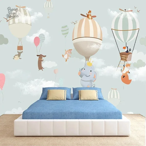 Papier peint pour chambre garçon, design attrayant et coloré