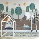 Décoration murale garçon sur thème forestier