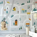Papier peint voiture pour chambre garçon