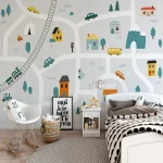 Décoration murale garçon sur le thème des voitures