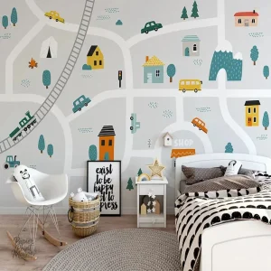Décoration murale garçon sur le thème des voitures