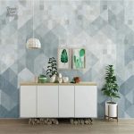 Papier peint géométrique, motifs graphiques pour décoration intérieure