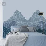 Décor mural paysage montagneux, ambiance relaxante pour intérieur