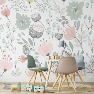 Décoration murale chambre fille, ambiance douce et colorée