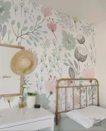 Papier peint chambre, style enfantin pour espace féminin