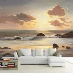 Papier peint ciel et nuages pour décoration intérieure