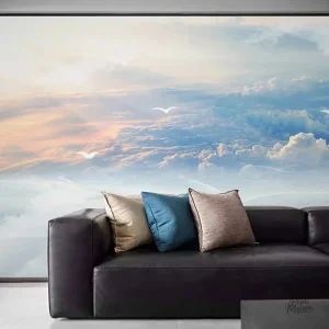 Papier peint nuage pour chambre à coucher tranquille