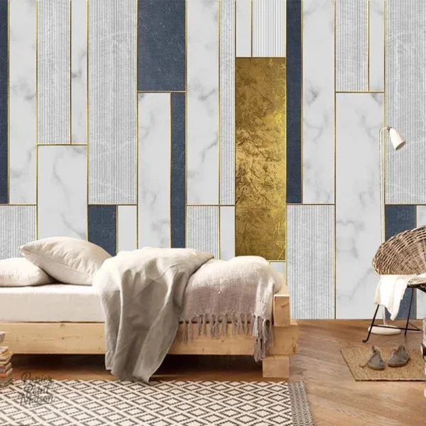 Papier peint coloré avec motifs géométriques dynamiques