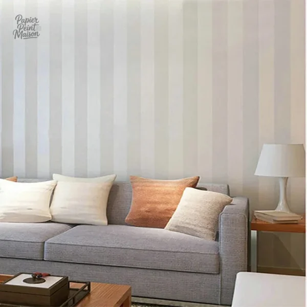 Papier peint argenté pour décoration intérieure