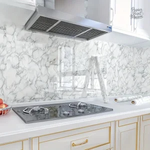 Papier peint marbré pour cuisine