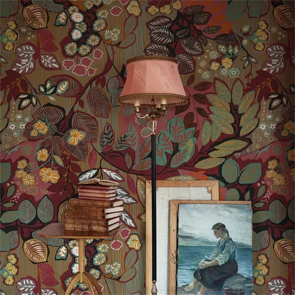 Papier peint inspiré de la nature pour intérieur moderne