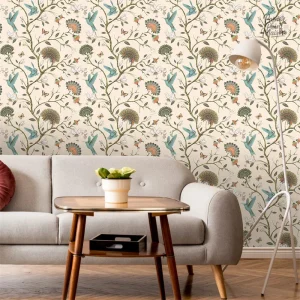 Papier peint décor végétal au design naturel