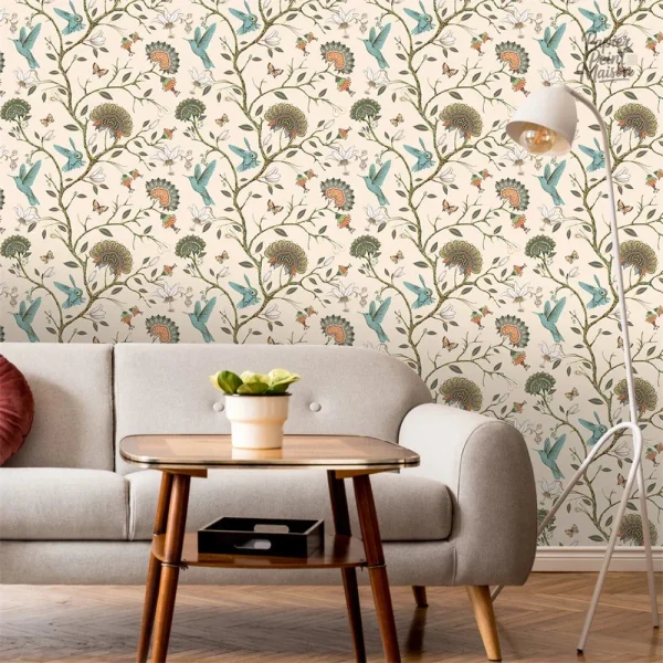 Papier peint décor végétal au design naturel