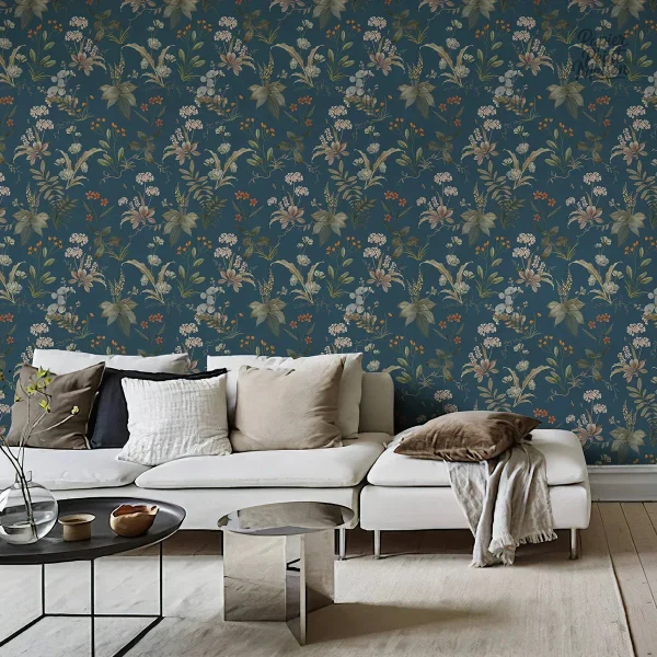 Papier peint décoratif végétal au design naturel