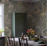 Papier peint décoratif végétal avec motifs de fleurs