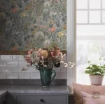 Papier peint floral aux motifs végétaux élégants