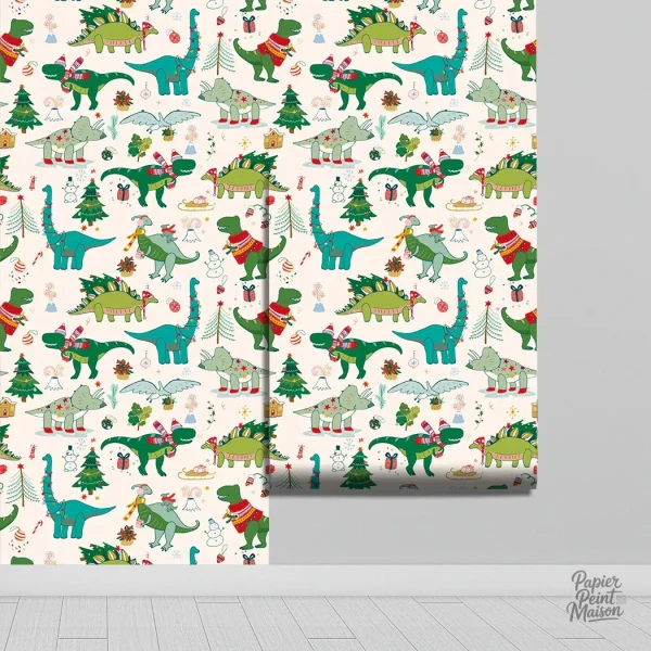 Décor mural dinosaure, ambiance préhistorique pour intérieur créatif