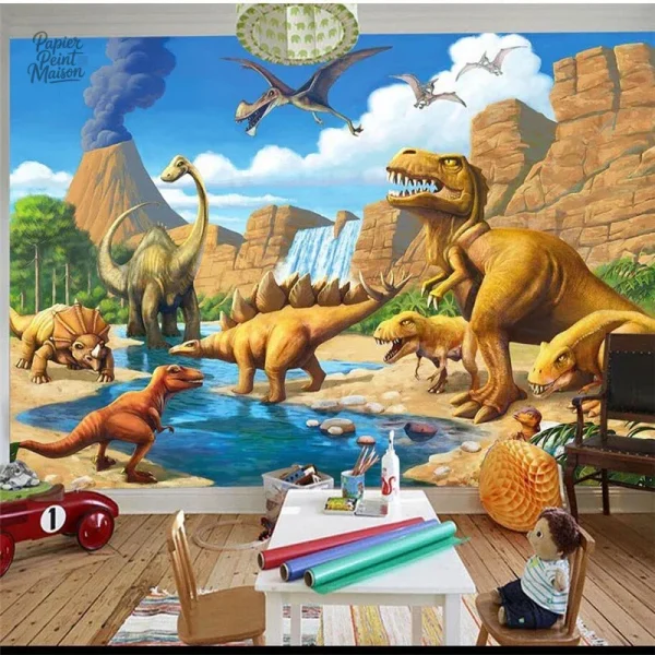 Décoration murale dinosaure pour chambre d'enfant originale