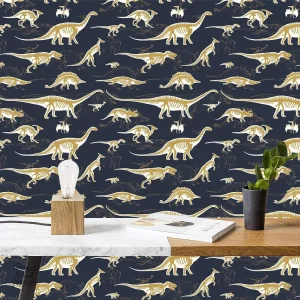 Décoration murale d'intérieur avec dinosaures en papier peint