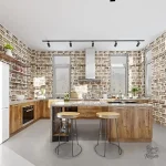 Papier peint effet brique pour une décoration intérieure moderne