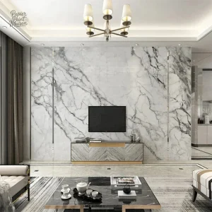 Papier peint effet marbre élégant pour décoration intérieure