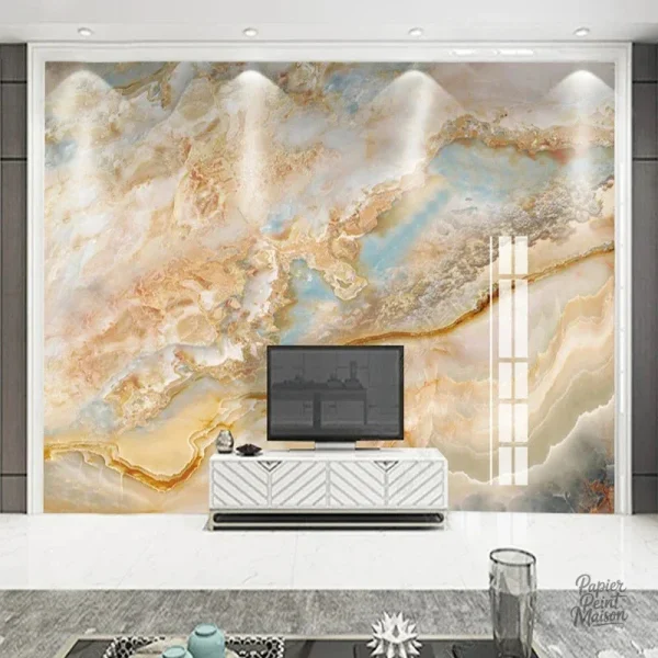 Papier peint effet marbre pour décoration raffinée