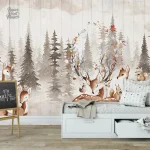 Papier peint forêt, ambiance apaisante pour les petits
